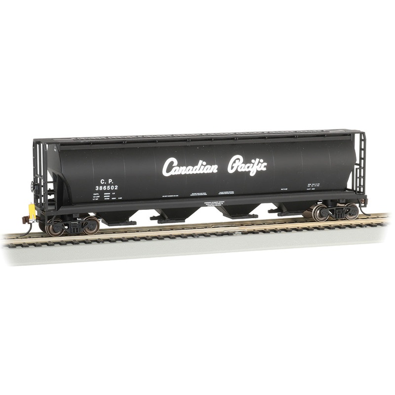 Bachmann 73804 HO Scale 4 Bay Covered Hopper with EOT Canadian Pacific "Script" CP