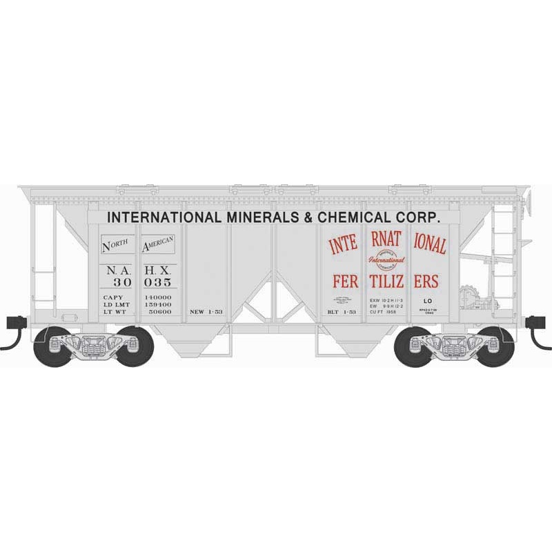Bowser 43269 HO Scale H34 Covered Hopper International Minerals NAHX 30039