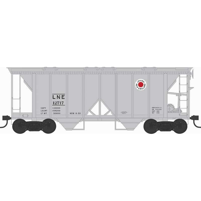 Bowser 43276 HO Scale H34 Covered Hopper Lehigh & New England L 12745