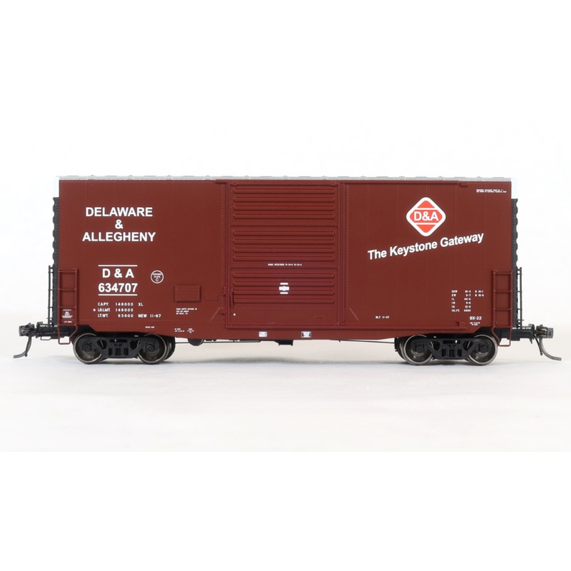 Home Shops HFB-020-002 HO Scale PS 40' Mini Hy Cube Boxcar Delaware and Allegheny D&A 634756
