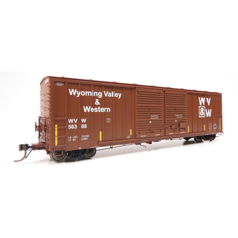 Home Shops HFB-035-003 HO Scale PC&F 5258 50' Double Door Boxcar Wyoming Valley and Western WVW 56360