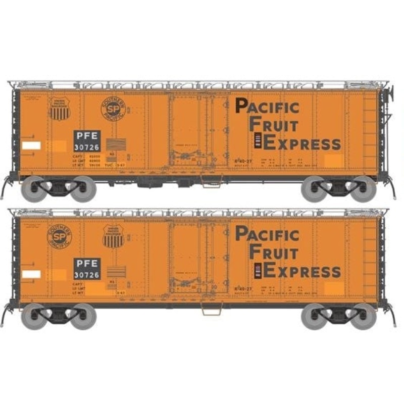 Rapido 196007A HO Scale R-40-27 Reefer: Pacific Fruit Express PFE - 1970s TIV Repaint: Single Car #1