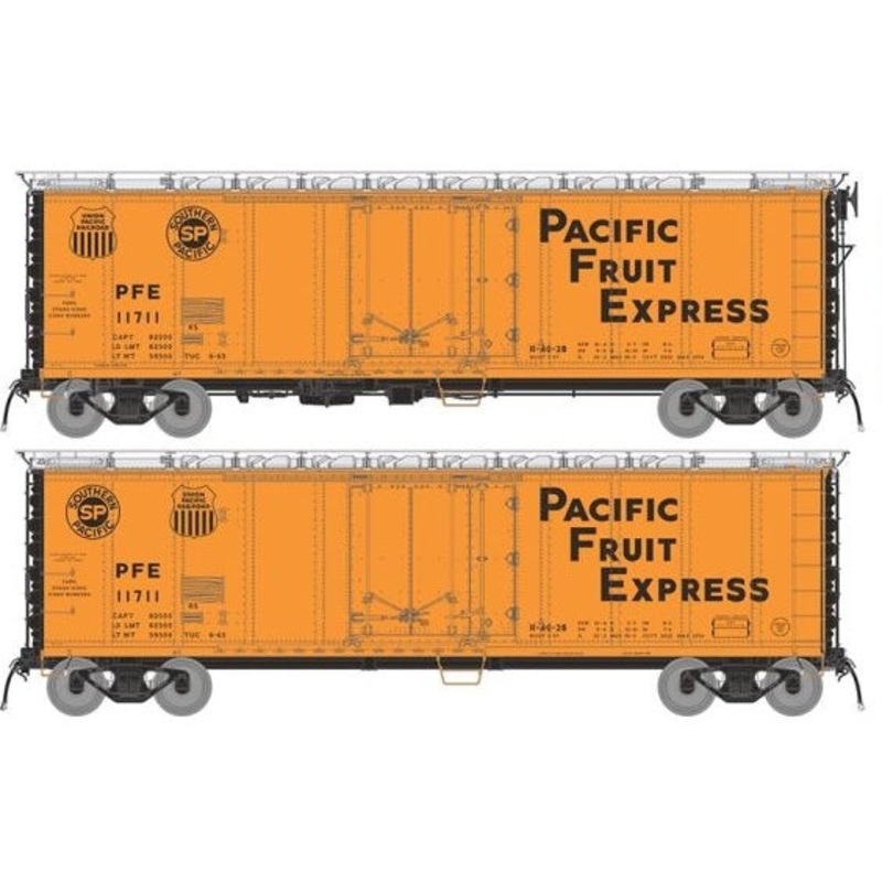 Rapido 196102A HO Scale R-40-28 Reefer: Pacific Fruit Express PFE - 1961 Scheme: Single Car #1