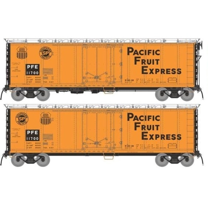 Rapido 196103A HO Scale R-40-28 Reefer: Pacific Fruit Express PFE - 1966 Repaint: Single Car #1