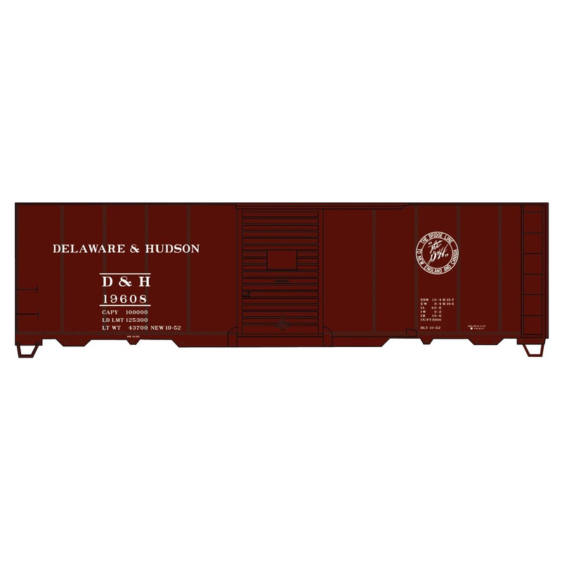 Accurail 3546 HO Scale AAR 40' Boxcar Kit Delaware & Hudson D&H 19608