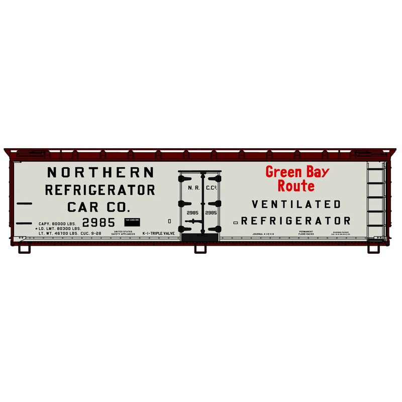 Accurail 4911 HO Scale 40' Wood Reefer Kit Green Bay Route NRC 2985