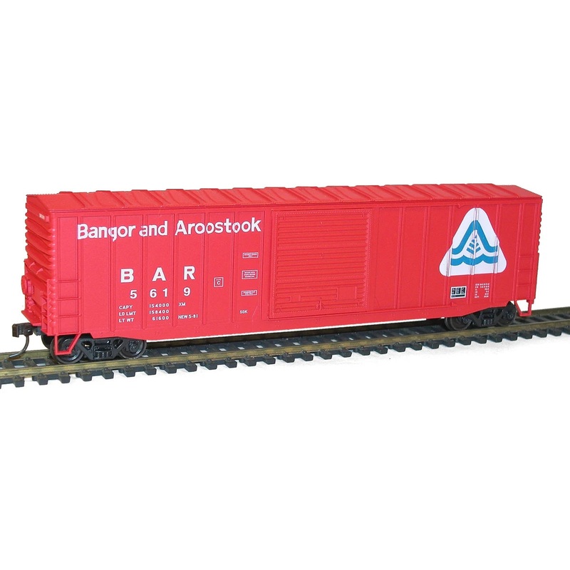 Accurail 5659 HO Scale 50' AAR Exterior Post Boxcar Kit Bangor & Aroostook BAR 5619