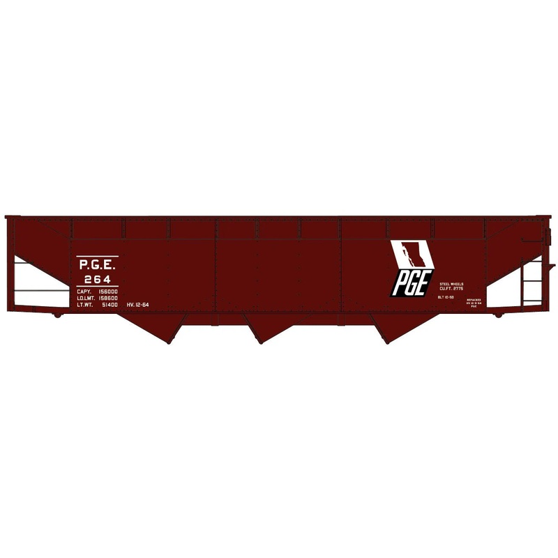 Accurail 7568 HO Scale 70 Ton 3 Bay Hopper Kit Pacific Great Eastern PGE 264
