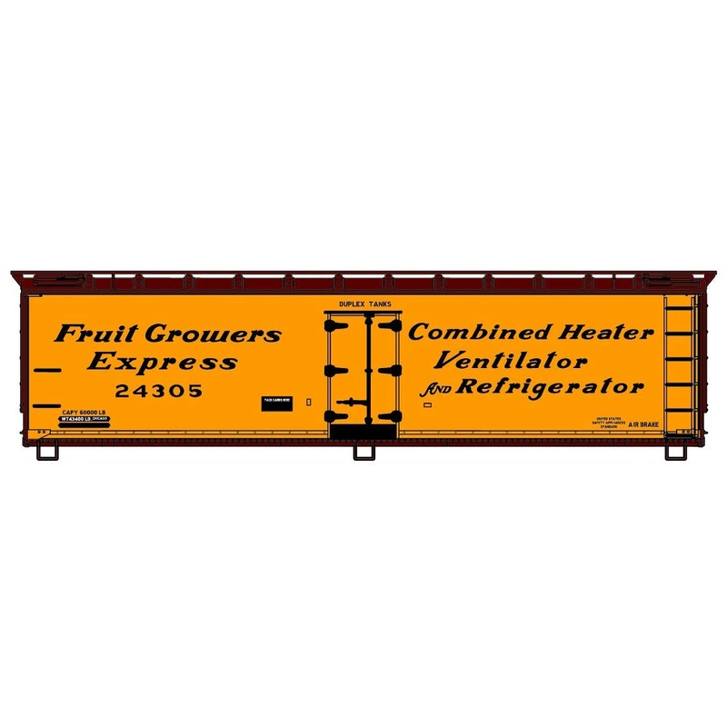 Accurail 81611 HO Scale 40' Wood Reefer Kit Fruit Growers Express (Early)