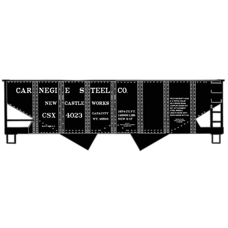Accurail 81721 HO Scale USRA Twin Hopper Kit Carnegie Steel #4023