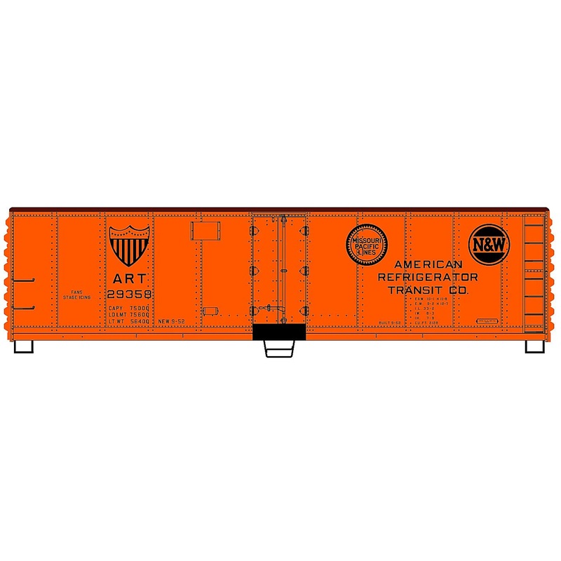 Accurail 8325 HO Scale 40' Steel Reefer Kit American Refrigerator Transit ART 29358 (N&W / M&P)