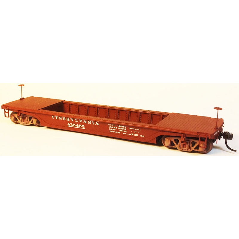 Funaro & Camerlengo 8490 HO Scale PRR F25 Well Flatcar with Decals Resin Kit