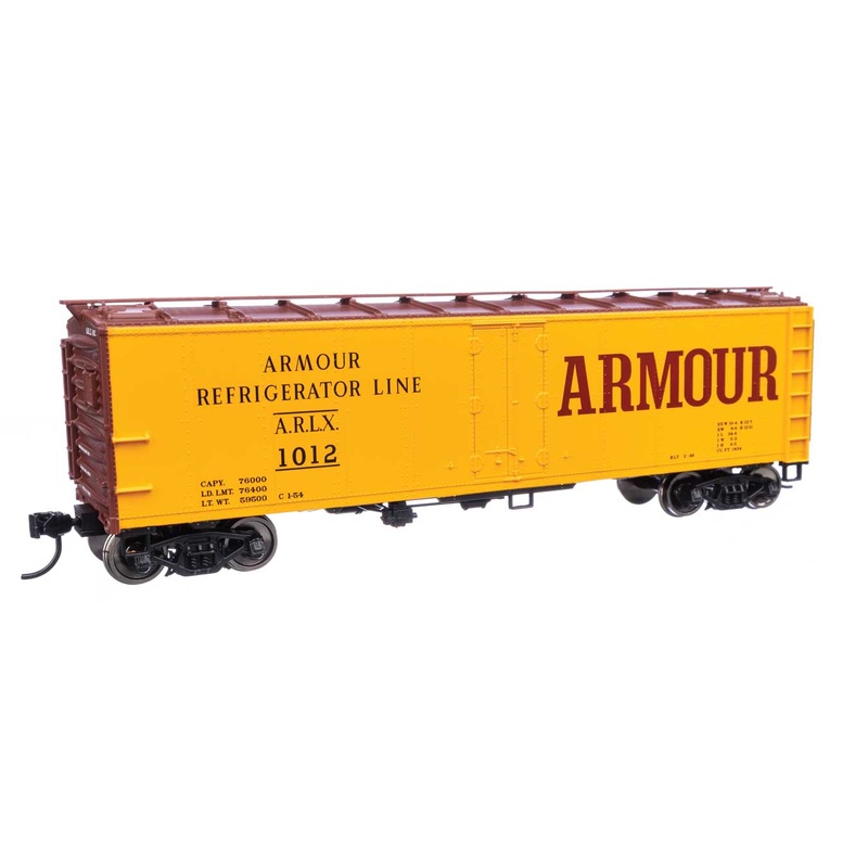 Walthers 910-41401 HO Scale 40' Steel Reefer Armour ARLX 1012