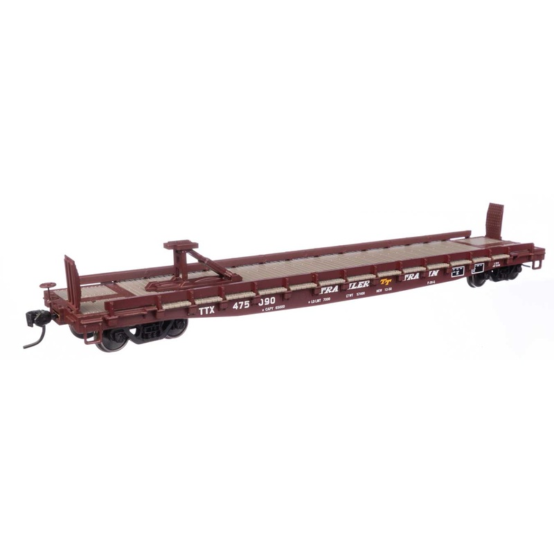 Walthers Mainline 910-50513 HO Scale 53' GSC Flatcar Trailer Train (Brown) TTX 475090