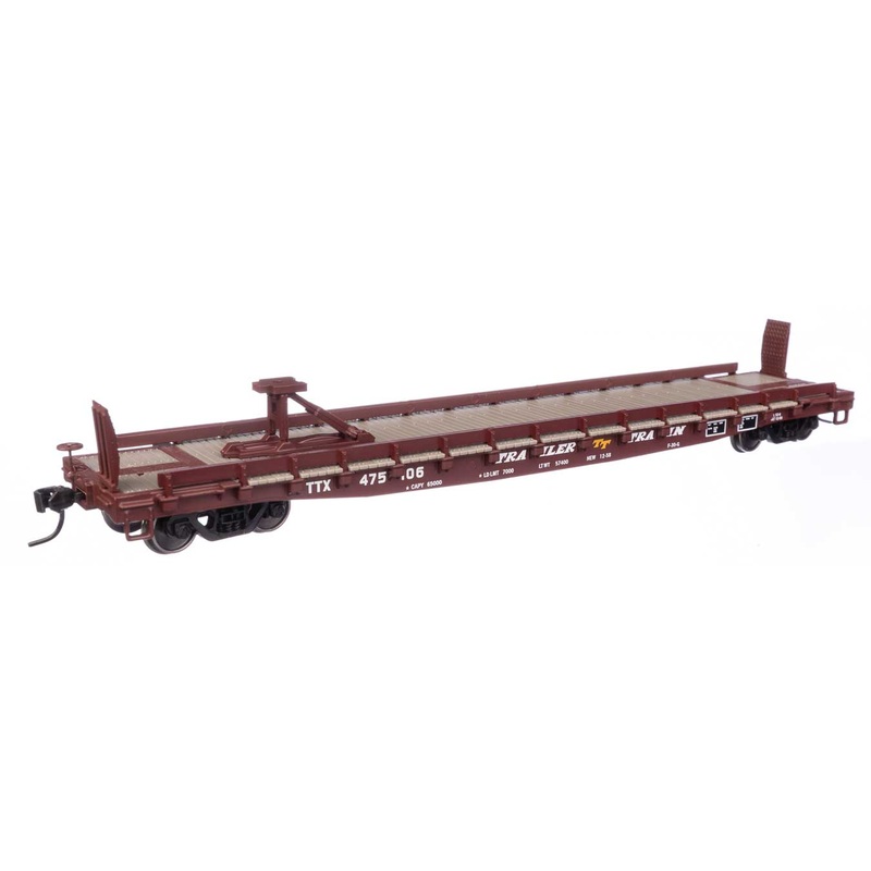 Walthers Mainline 910-50514 HO Scale 53' GSC Flatcar Trailer Train (Brown) TTX 475106