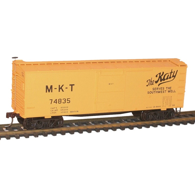 Accurail 1307 HO Scale 36' Double Sheath Boxcar Kit Missouri-Kansas-Texas MKT 74835