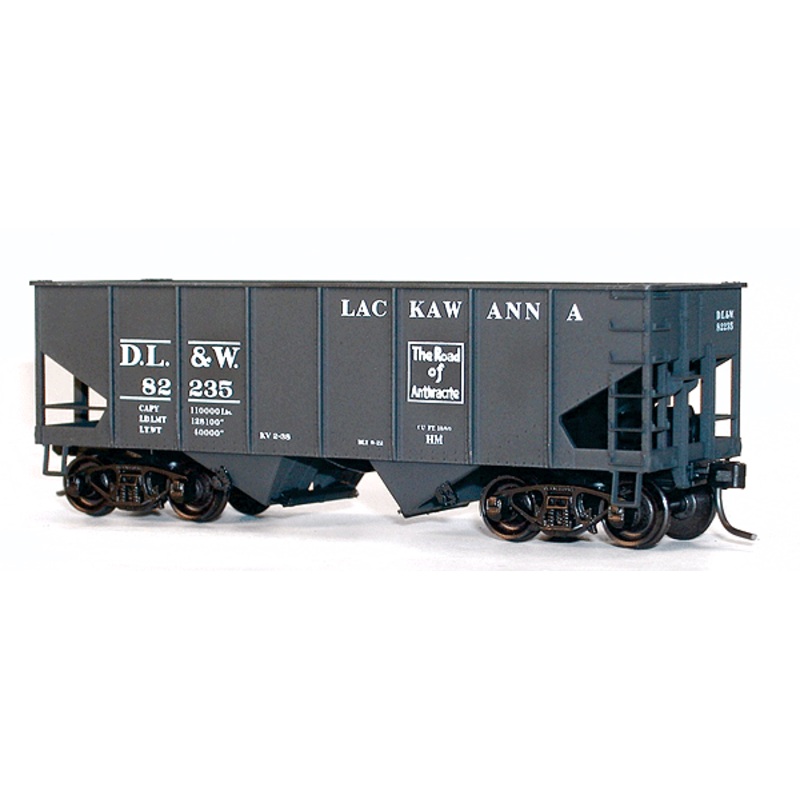 Accurail 2555 HO Scale 55 Ton 2 Bay Open Hopper Kit Lackawanna DL&W - NOS