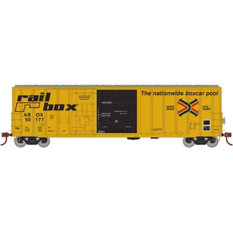 Athearn 71002 HO Scale 50' FMC Exterior Post Combo Door Boxcar "Early" Railbox ABOX 50177