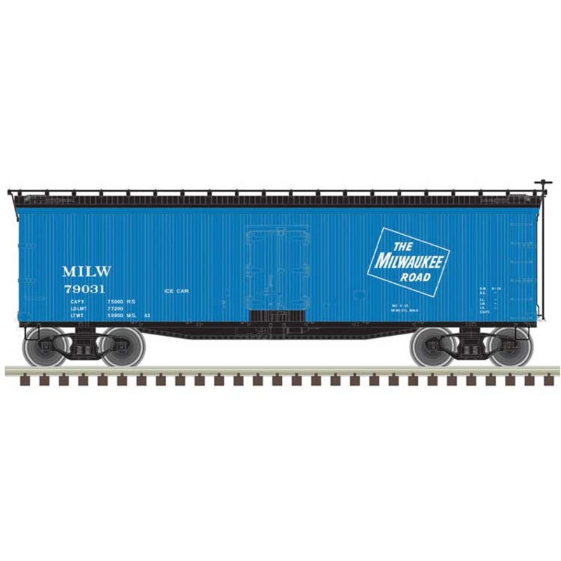 Atlas 20005844 HO Scale 40' Wood Reefer Milwaukee Road MILW 79031 (Ice Car)