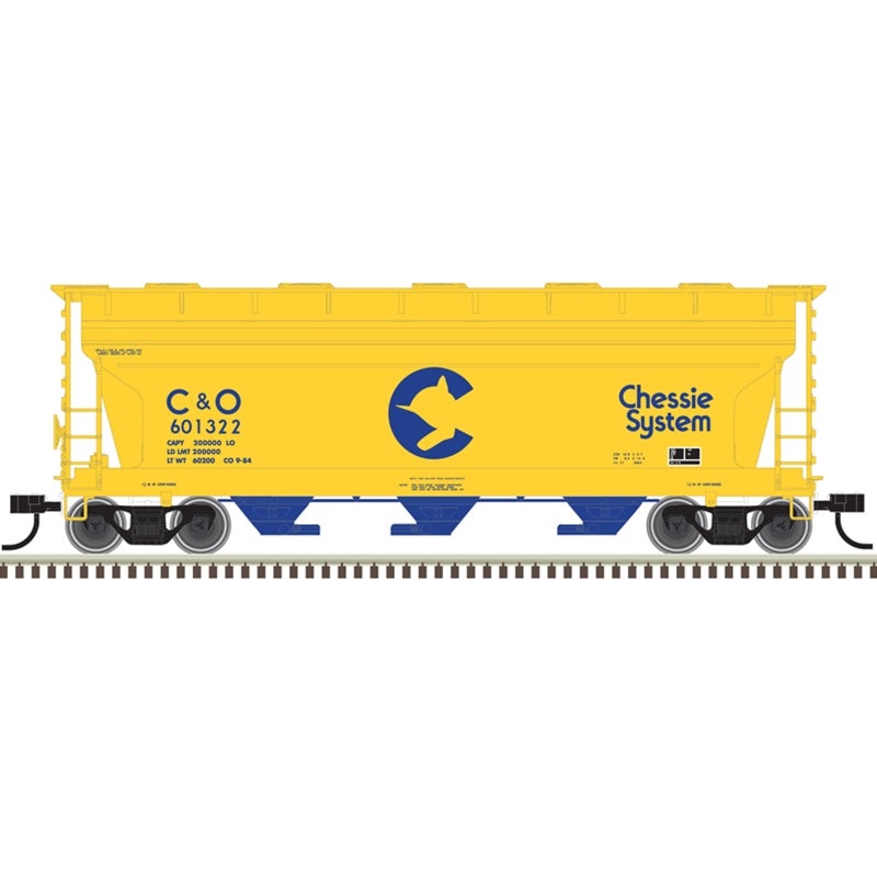 Atlas Trainman 20006504 HO Scale ACF 3560 Covered Hopper Chessie System 601322