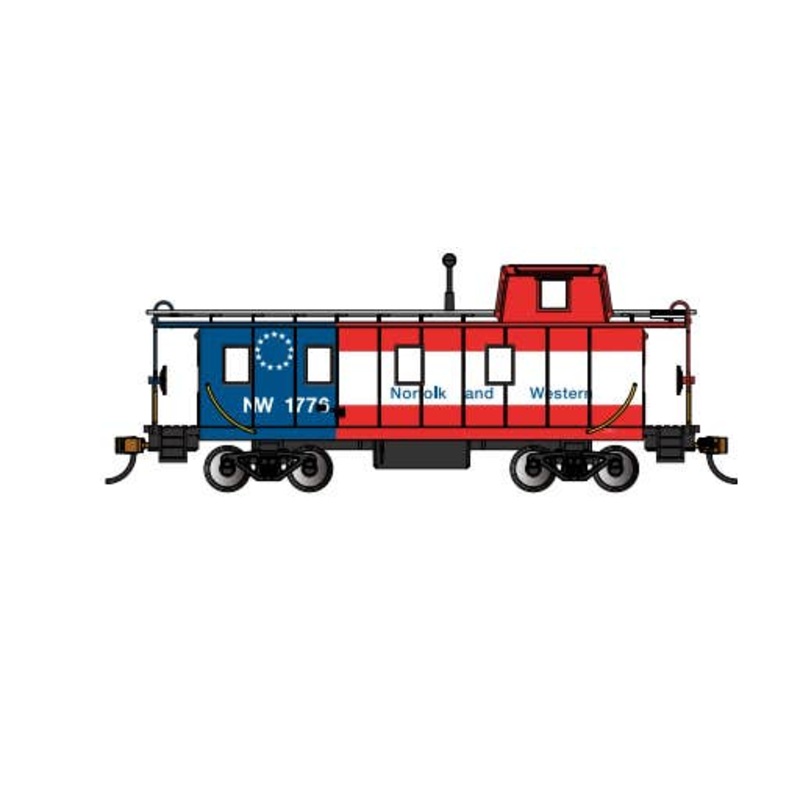 Bachmann 14006 HO Scale Offset Cupola Caboose Norfolk & Western N&W 1776