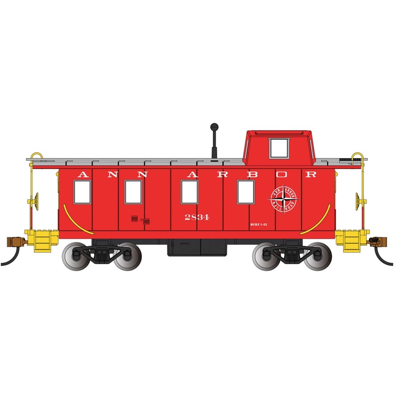 Bachmann 14009 HO Scale Offset Cupola Caboose Ann Arbor AA 2834