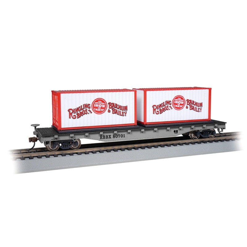 Bachmann 16615 HO Scale Ringling Bros Circus Flatcar 80701 with Crates