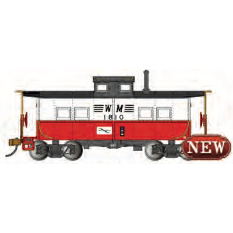 Bachmann 16827 HO Scale Northeastern Caboose Western Maryland (Circus) WM 1810