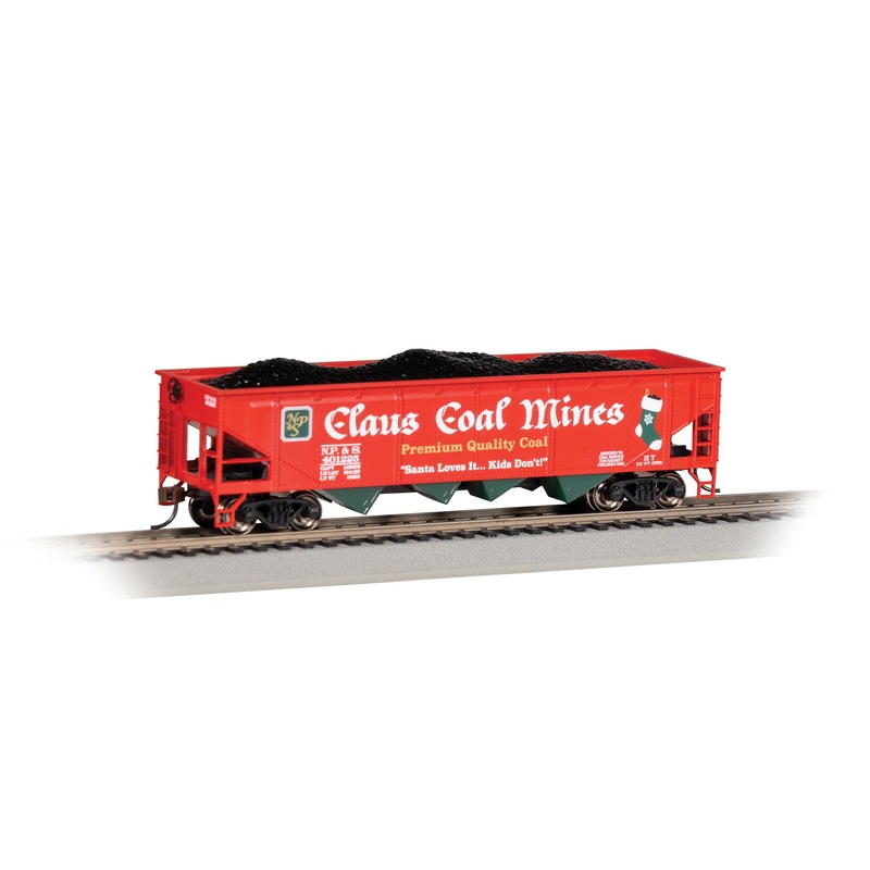 Bachmann 17609 HO Scale 40' 4 Bay Open Hopper with Coal Load Claus Coal Mines NP&S