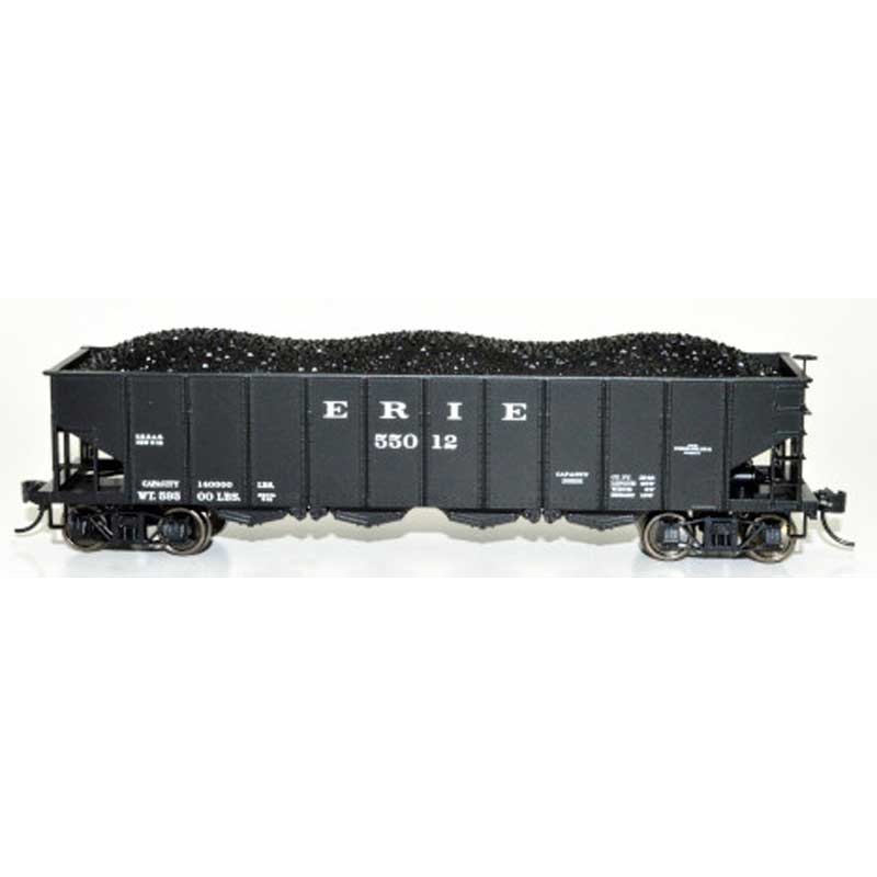 Bowser 43004 HO Scale 4 Bay Clamshell Door Hopper Erie 55012