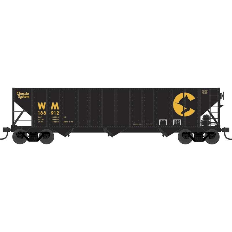 Bowser 43192 HO Scale 100 Ton 3-Bay Hopper Chessie System WM 188938