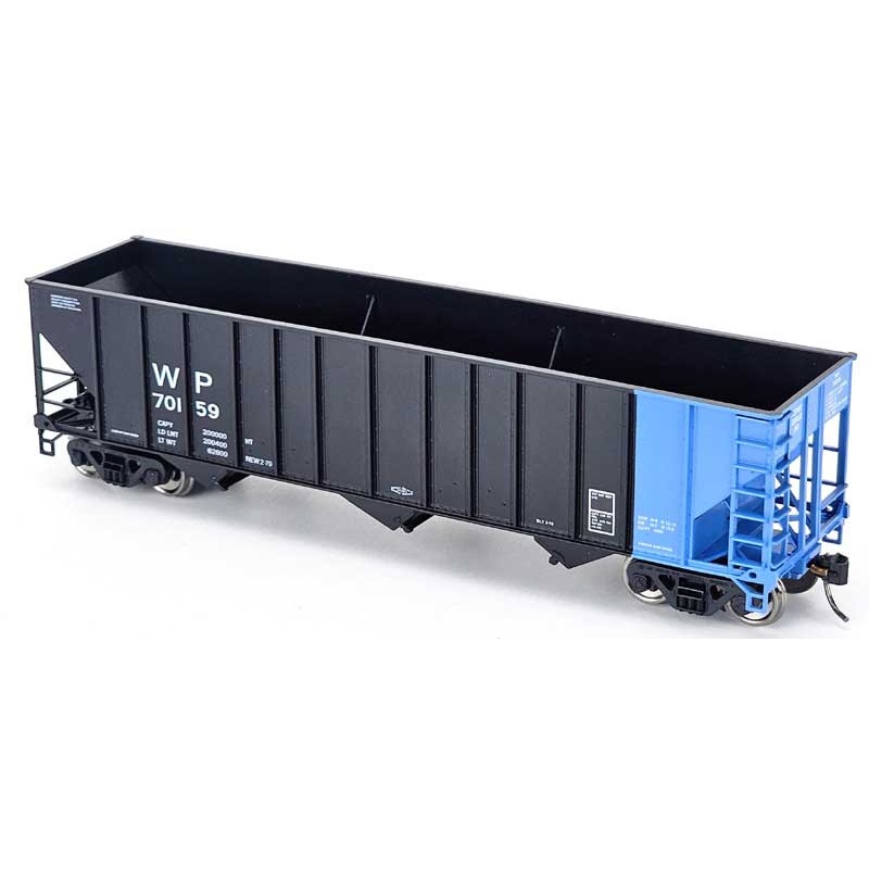 Bowser 43547 HO Scale 100 Ton 3-Bay Hopper Western Pacific WP 70166 (Blue End)