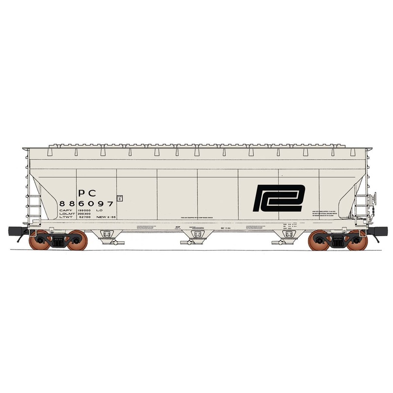 InterMountain 47096 HO Scale ACF 4650 Covered Hopper Penn Central PC