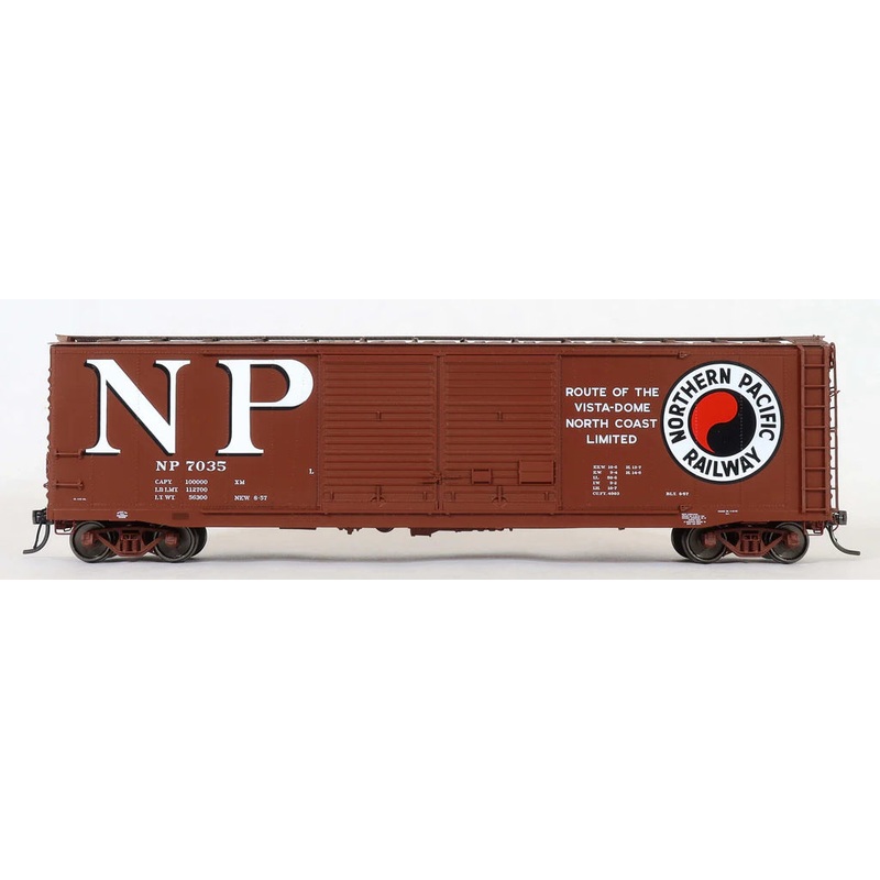 Moloco Trains 70004 HO Scale 50' XM Double Door Boxcar Northern Pacific NP