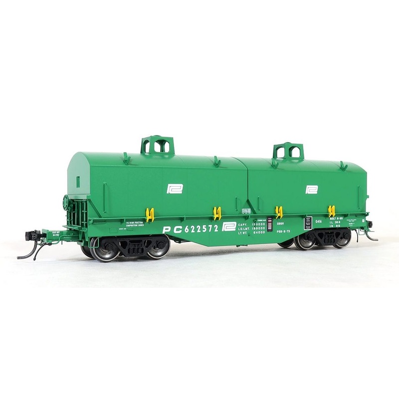 Tangent 27011 HO Scale G41a Coil Car with Hoods Penn Central "1973" PC
