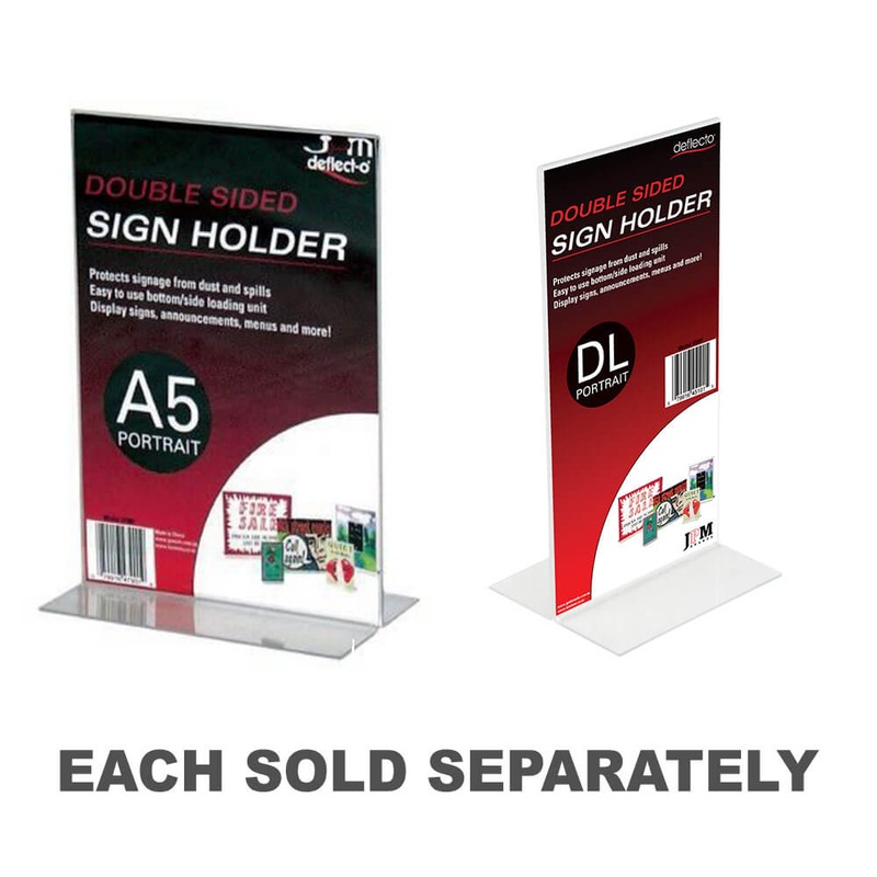 Dflecto Portrait Double face Stand Up Sinder